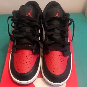 Kids Black and Red Sneakers